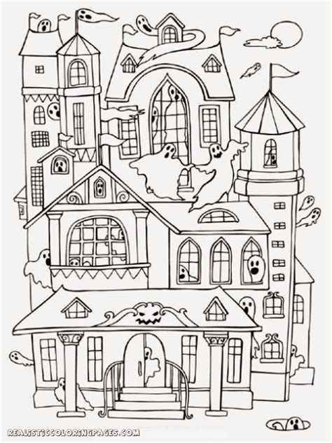 printable haunted house coloring pages  kids coloring page kids