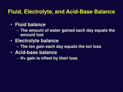 Ppt Fluid Electrolyte And Acid Base Balance Powerpoint Presentation