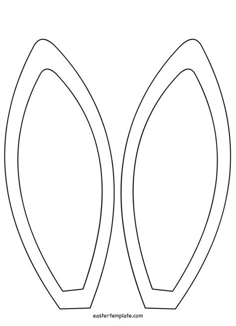 bunny ears template coloring page easter template bunny ears