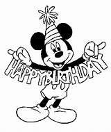 Coloring Birthday Pages Happy 90th Mickey Cunningham Janet Mouse sketch template