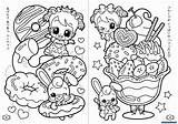 Kawaii Pages Coloring Animals Cute Animal Chibi sketch template