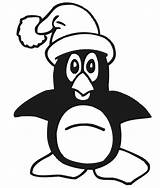 Penguin Coloring Santa Christmas Pages Hat Clipart Printable Print Penguins Gif Kids Little Printactivities Printables Template Blue Clip Clipartbest Library sketch template