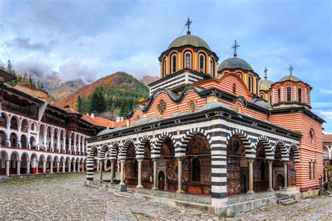 rila monastery  bulgaria    breathtaking church  europe