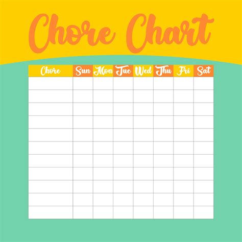 images  printable charts  graphs templates  printable blank chore chart