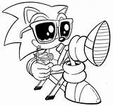 Sonic Hedgehog Coloring Pages Printable Cool Confident sketch template