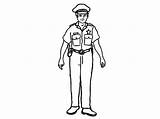 Police Officer Coloring Clipart Policeman Outline Drawing Line Pages Awesome Clip Netart Library sketch template