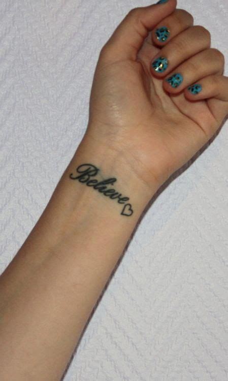 Meaningful Word Wrist Tattoo Believe Tattoos Believe