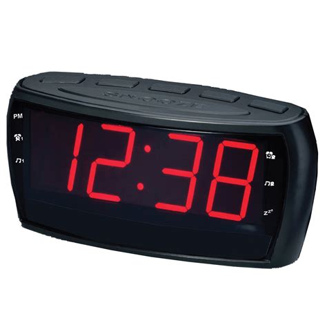 supersonic  digital amfm alarm clock radio withjumbo digital display aux input black