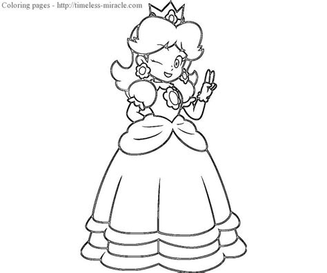 princess daisy coloring pages timeless miraclecom