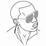 Kanye Outline Xcolorings sketch template