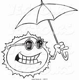 Umbrella Holding Clipartmag Toonaday Vecto sketch template