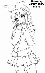 Rin Kagamine Lineart sketch template