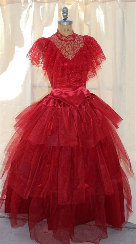 Lydia Deetz Red Wedding Dress Beetlejuice Sz 6 Med By