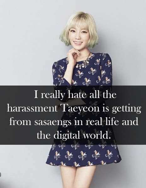 Snsd Confessions ”i Really Hate With All Harassment Taeyeon Got