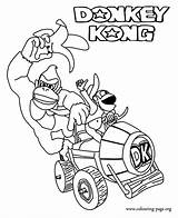 Kong Donkey Coloring Diddy Kart sketch template