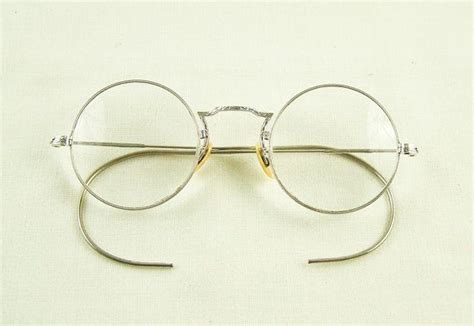 1930s Silver Round Wire Rim Glasses Mint Condition By Esther2u2 Wire