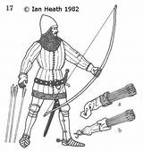 Archer Medieval Drawing 14th Armour Century English Getdrawings sketch template