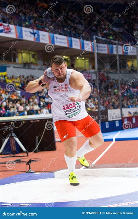athletics shot put men bukowiecki konrad editorial photo image