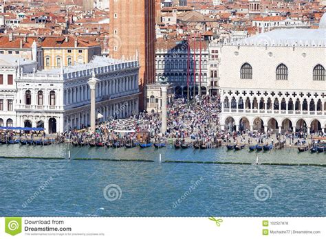 St Mark`s Square Piazza San Marco Piazzetta Crowd Of