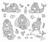 Meerjungfrau Sirena Ausdrucken Stampare Colorir sketch template