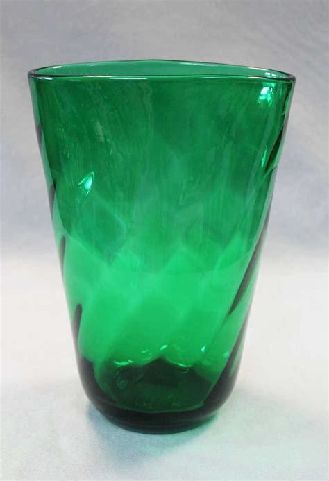 A Murano Green Glass Vase Circa 1950s In Cheffins Fine Art