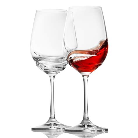 Turbulence Red Wine Glasses Set Of 2 11 8 Oz Crystal Decor