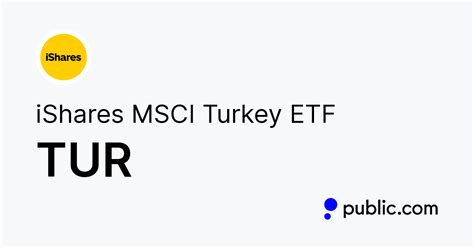 Buy Ishares Msci Turkey Etf Tur Etf Price Today And News