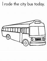 Coloring Pages Bus Rode City Today Netart sketch template