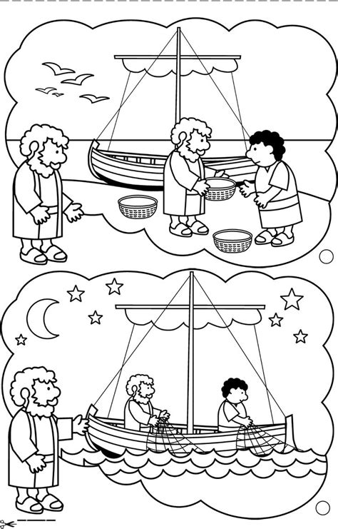 jesus miraculous catch  fish coloring pages coloring pages