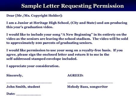 sample letter requesting permission   copyrighted material