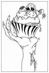 Coloring Cup Cakes Pages Warhol Cupcakes Adult Ll Also These sketch template