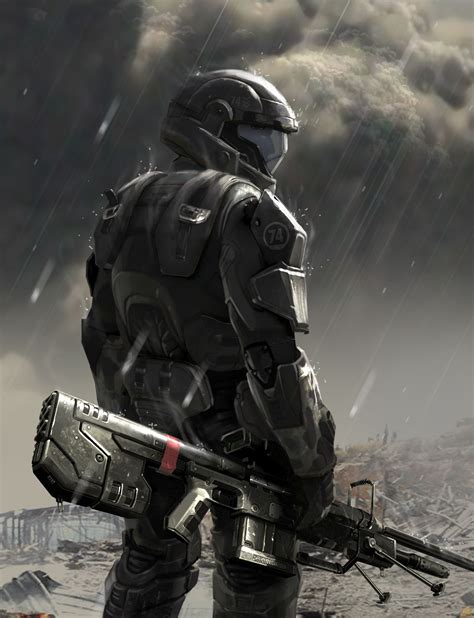 figured  guys    halo  odst character concept art
