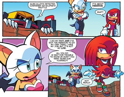 “nice rouge and knuckles moment form sonic universe 68 i feel for knuckles ” tirinhas e fãs