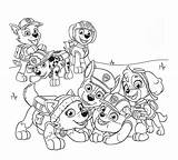 Patrol Paw Patrulla Canina Colorear Rubble 101coloring Colouring Everest Zuma Tracker Juntos Greeting Skye sketch template