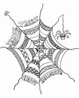 Coloring Halloween Pages Adult Spider Adults Scary Web Printable Drawing Webs Print Colouring Designs Color Sheets Getdrawings Kids Drawings Getcolorings sketch template