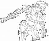 Master Chief Halo Pages Coloring Getcolorings Color sketch template