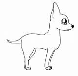 Outline Dog Chihuahua Coloring Pages Netart Print sketch template