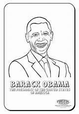 Obama Coloring Barack Printable Pages Sheet Getcolorings President Color sketch template