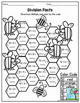 Division Color Facts Worksheets Math Coloring Multiplication Fun Multiply Grade Worksheet Learning 3rd Code Kids Numbers Teaching Printable Activities Year sketch template