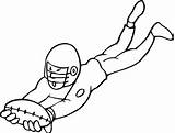 Football Coloring Pages Touchdown Sports Receiver Wide Nfl Easy American Colouring Print Drawing Sport Color Printable Kids Ecoloringpage Footbal Getdrawings sketch template