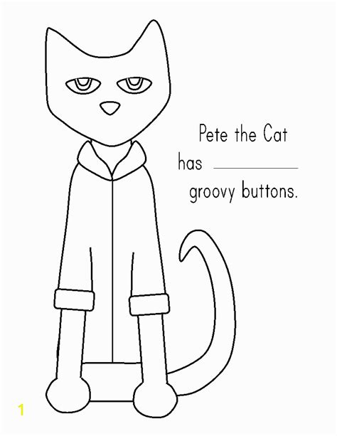 pete  cat    groovy buttons coloring page divyajanan