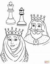 Para Chess Queen Colorear Ajedrez Coloring King Drawing Pages Dibujo Pieces Cartoon Clipart Piece Book Public Board Rey Clip Domain sketch template