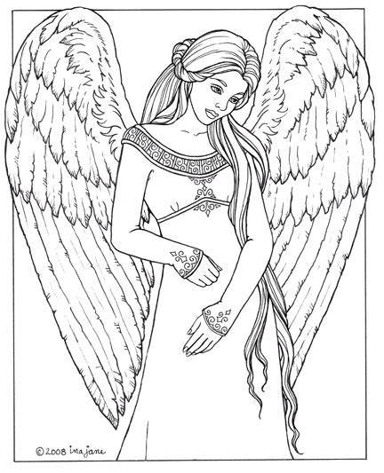 realistic angel coloring pages  getcoloringscom  printable