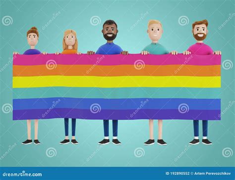 a group of people are holding the lgbt flag lgbt community a group of