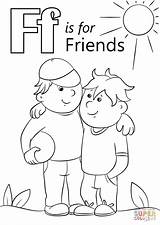 Coloring Friends Letter Pages Printable Friendship Super Preschool Sheets Preschoolers Kids Crafts Animals Activities Bible Toddlers Friend Worksheets Supercoloring Family sketch template