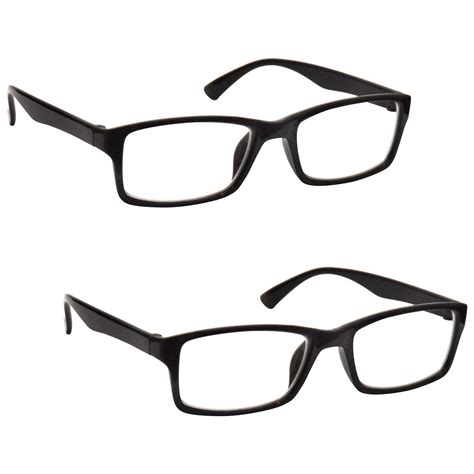 the reading glasses company black readers value 2 pack designer style