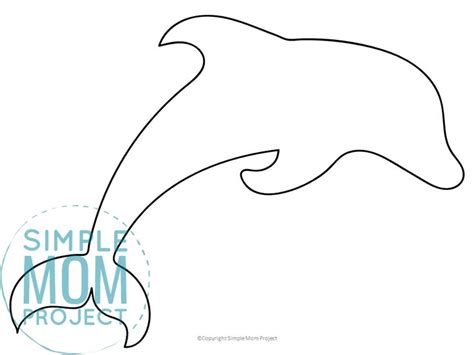 printable dolphin template dolphins ocean animal crafts