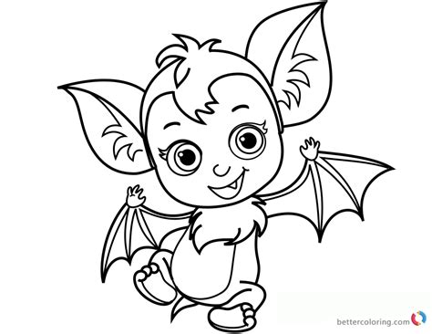 cute vampirina coloring pages batty printable bat coloring pages