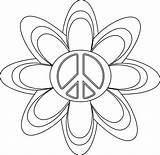 Peace Coloring Flower Sign Clipart Cliparts Signs Tattoo Symbol Line Alien Great Tattoos Clipartbest China Wall Library Floral Clip Use sketch template