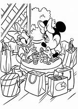 Para Margarida Disney Cores Minnie Colorir Desenho Conversando Mickey Amigas sketch template